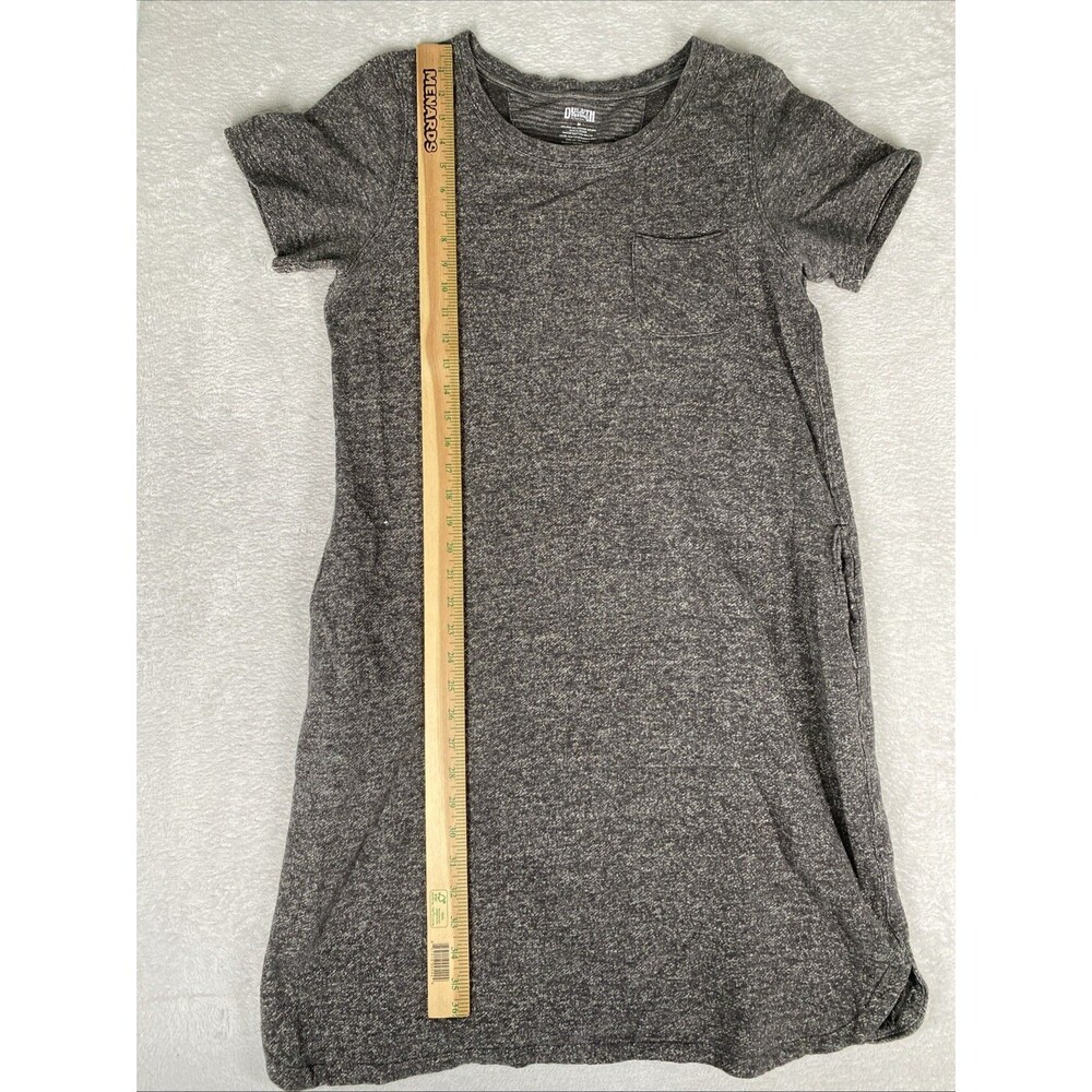 Duluth Trading Hemp,Organic Cotton T-Shirt Dress Women's Medium Gray Shift Pock